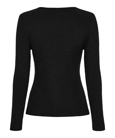 svart topp med glitter baksida