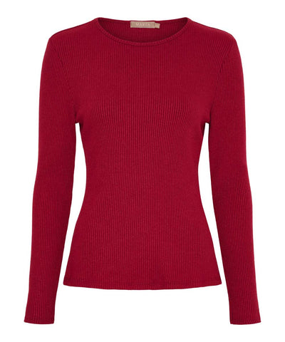 Vinröd topp med glitter