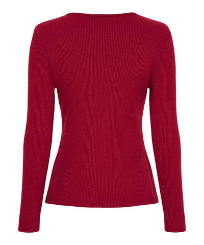 röd topp med glitter baksida