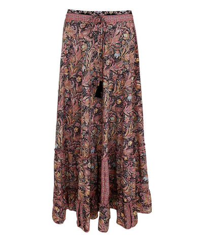 LUNA Maxi Frill Kjol - Svart