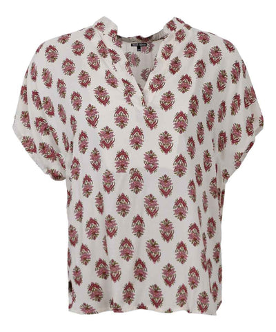 Blus med rosa mönster