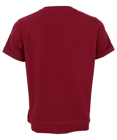 vinröd t-shirt baksida