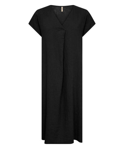 klänning i svart med kort ärm