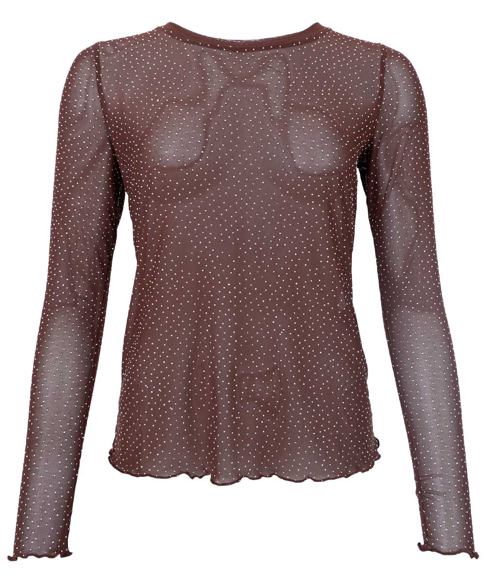 Brun blus med glitter