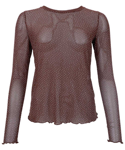 Brun blus med glitter