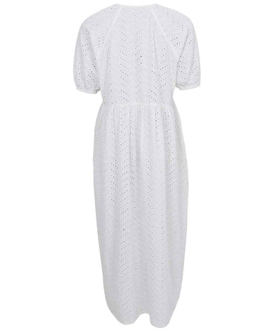 vit klänning i broderi anglaise baksida