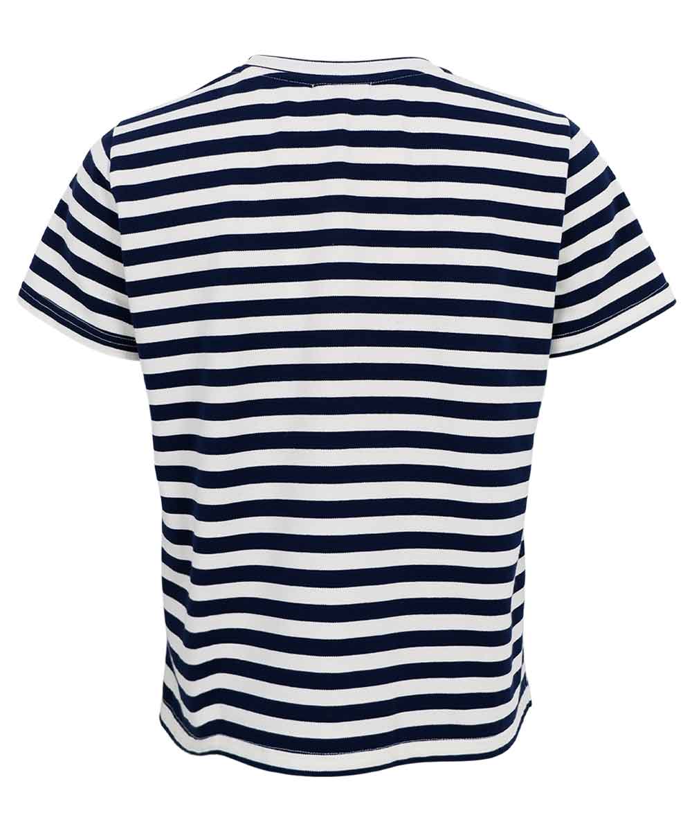 blå/vit randig t-shirt baksida