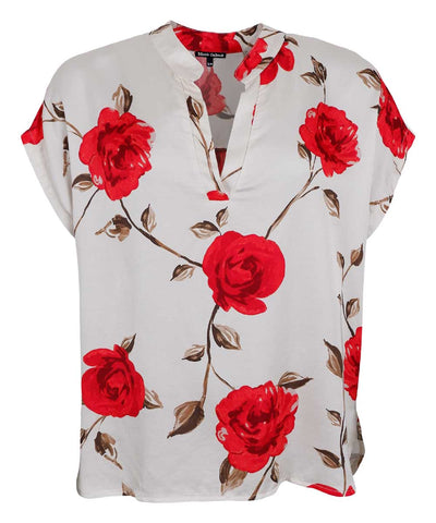 blus med rosor