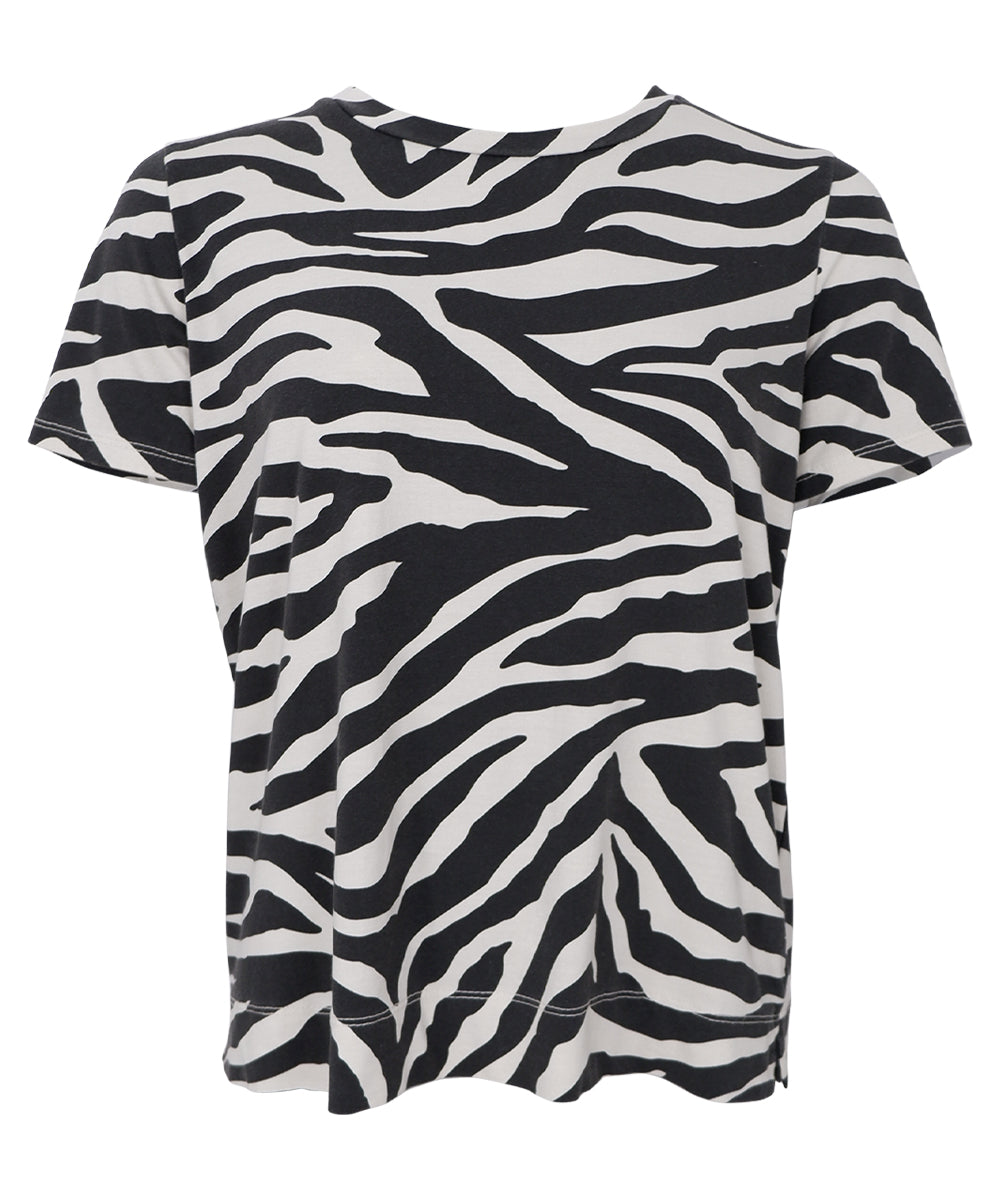 t-shirt med zebra mönster