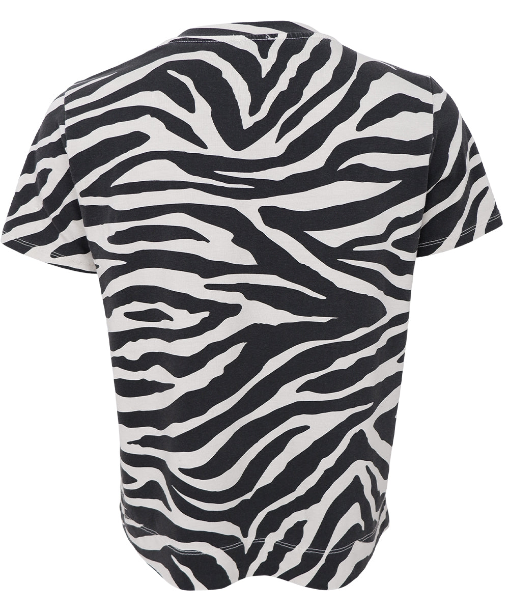 t-shirt med zebra mönster baksida