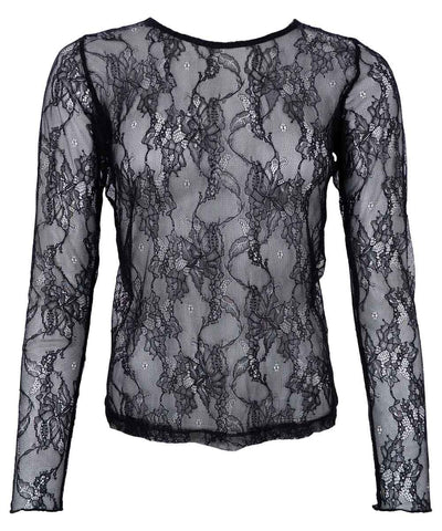 Svart spetsblus