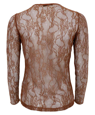 LARA Lace Topp - Brun