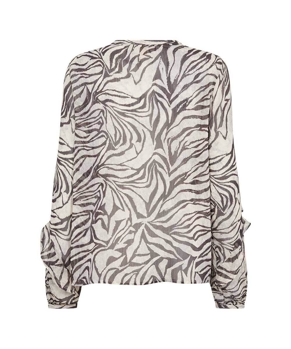 Blus med svart baksida