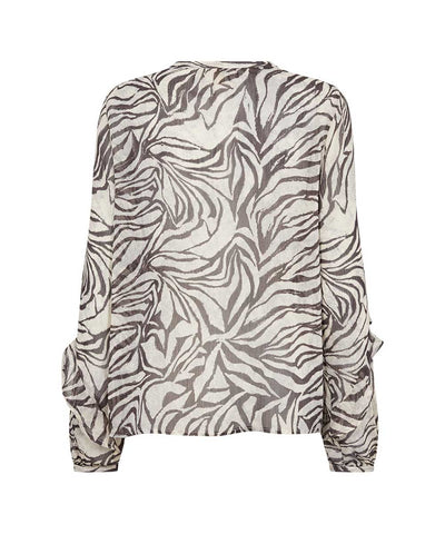 Blus med svart baksida