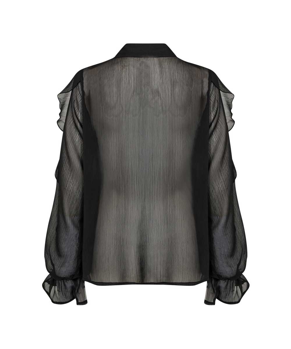 svart blus baksida