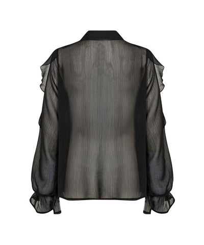svart blus baksida