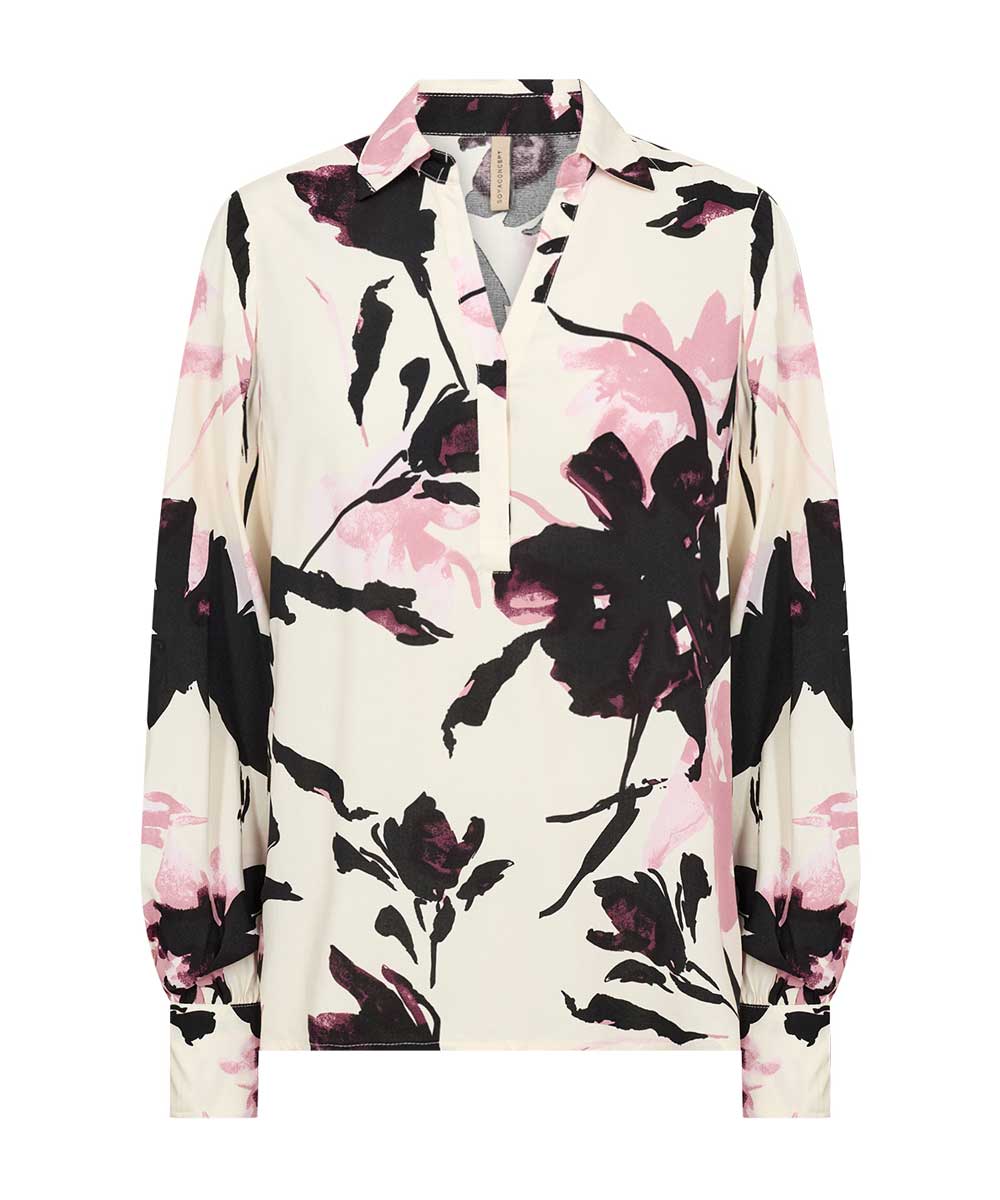 Rosa/svart blus