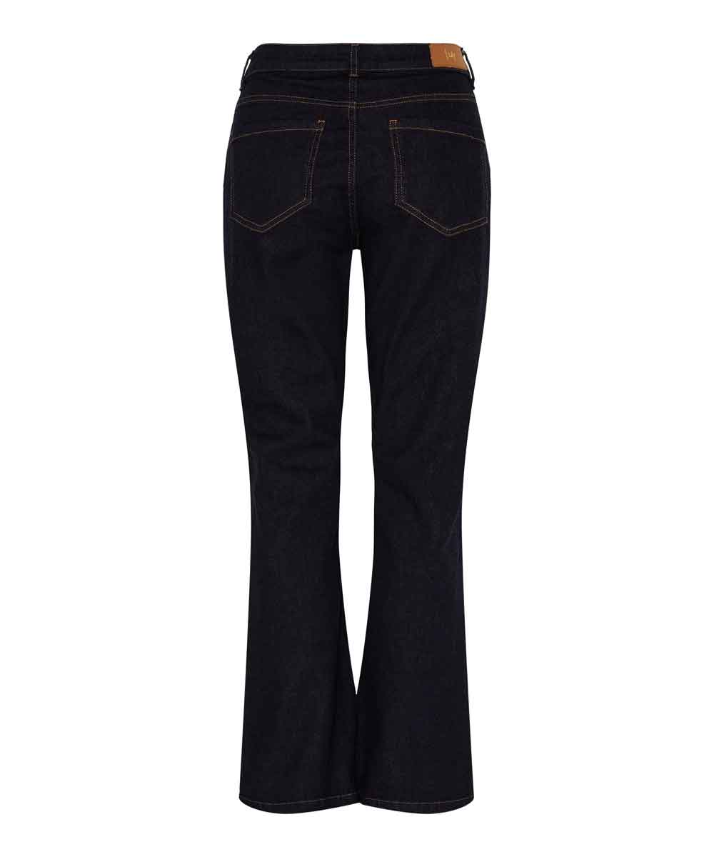 mörkblå jeans baksida