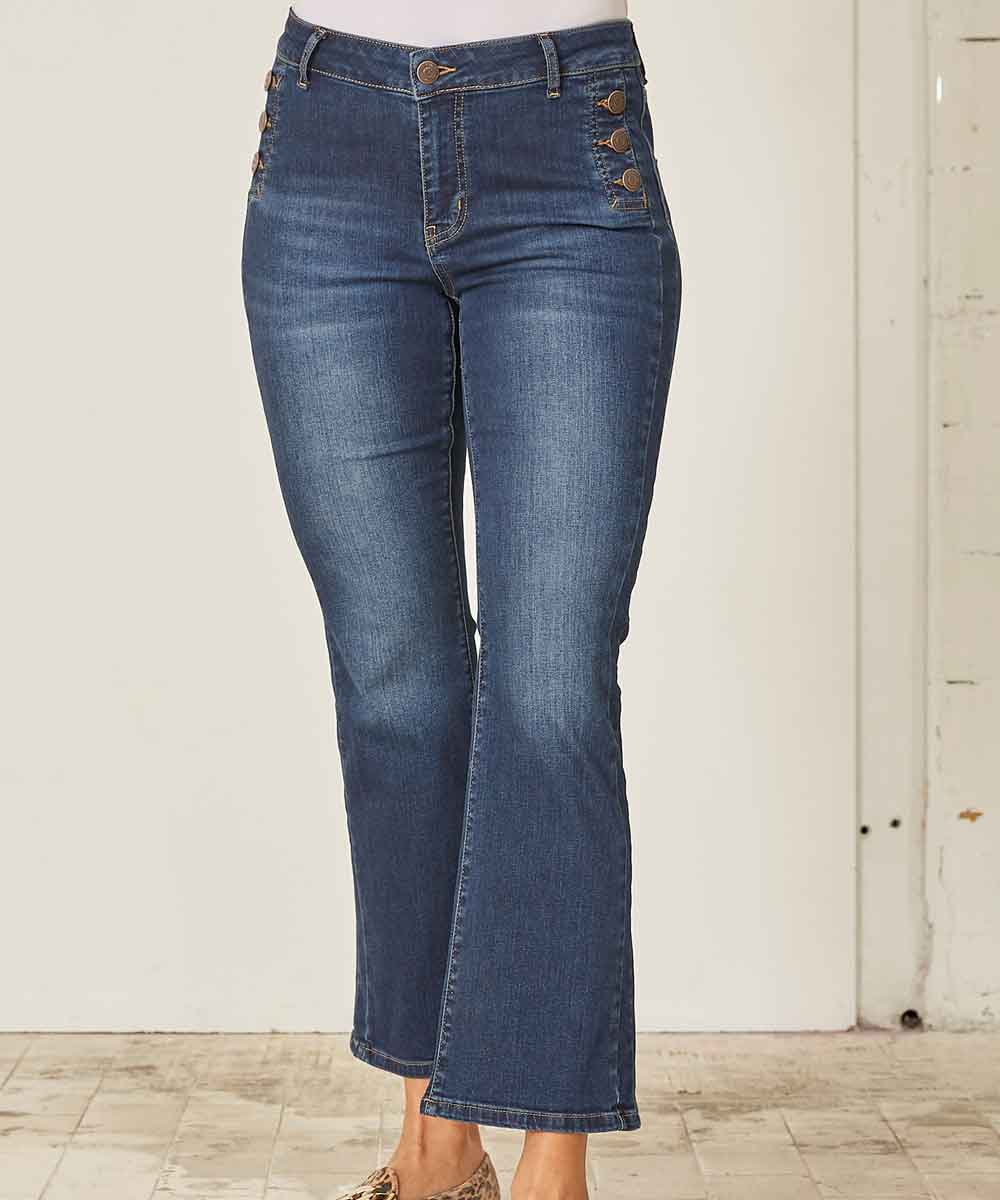 COMO Button Jeans - Blå