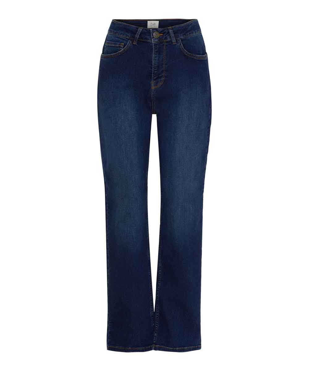 Blå raka jeans