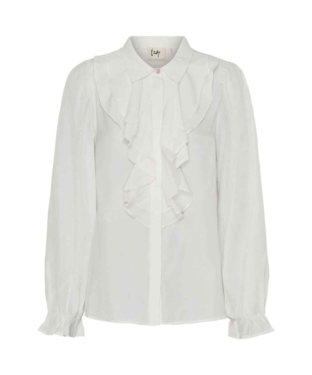 EMILY Flounce Blouse - Offwhite