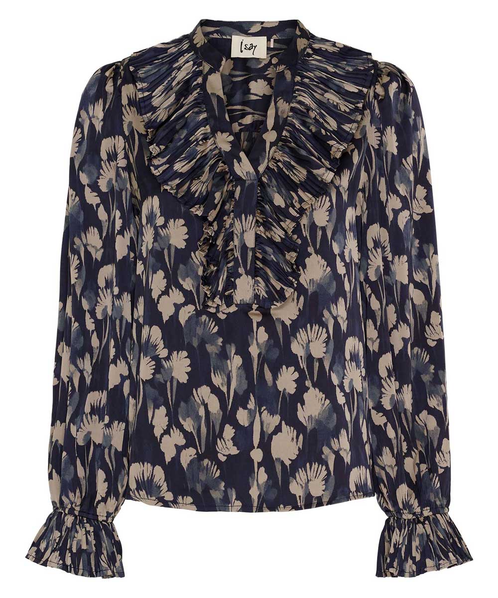 blå blus