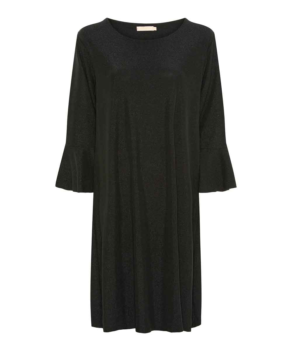 svart kort glittrig klänning