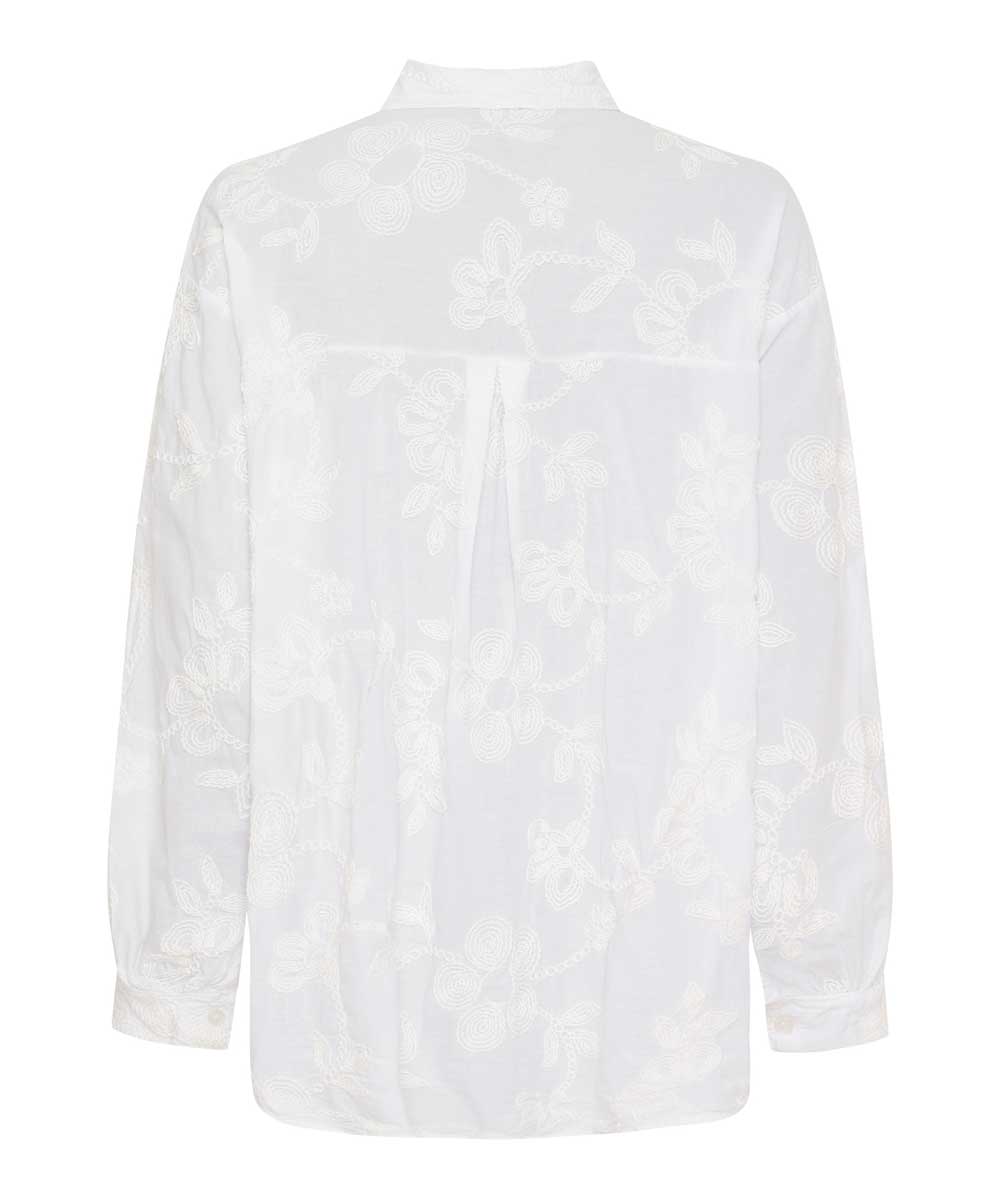 Vit skjorta med broderier