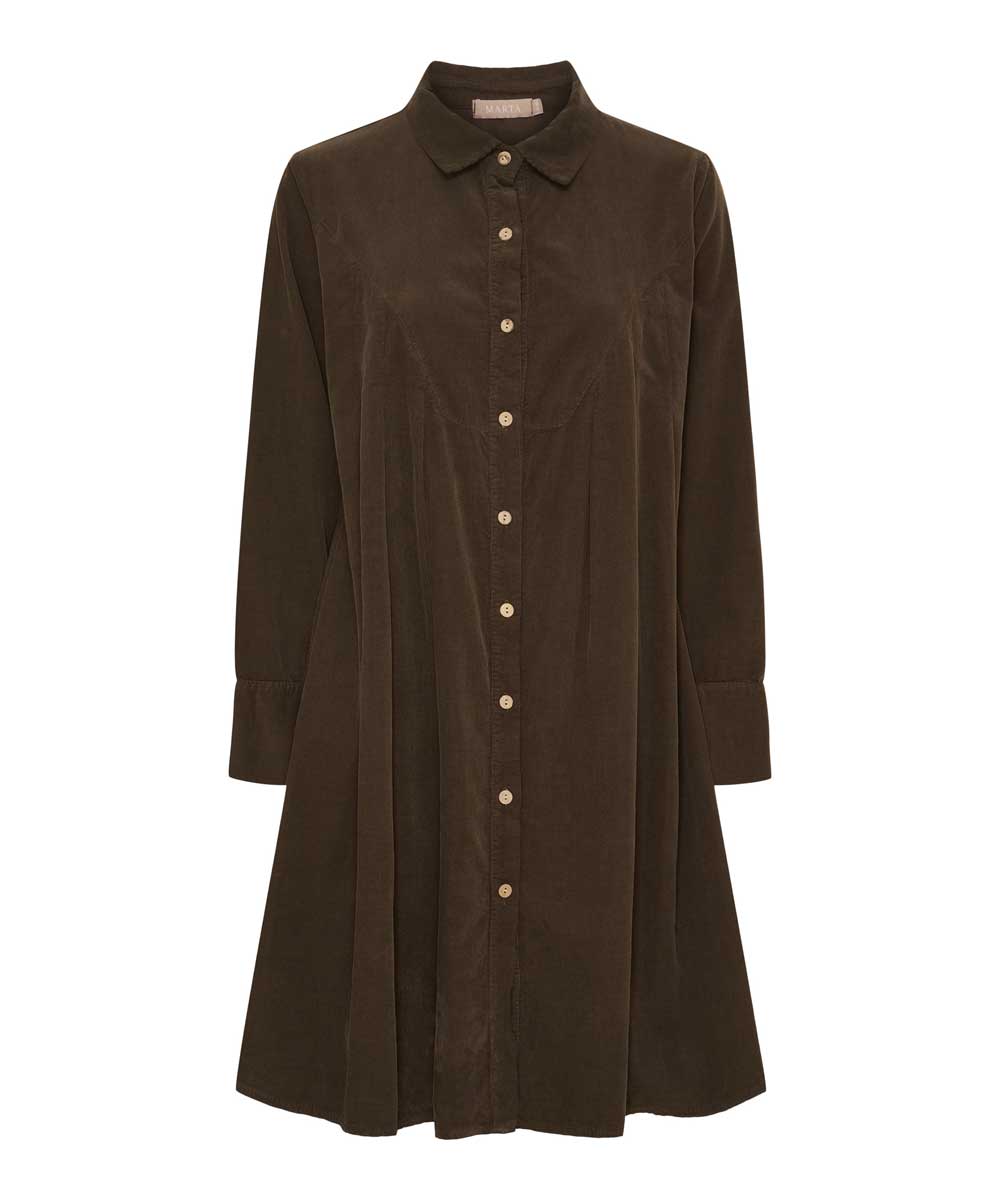 brun skjortklänning