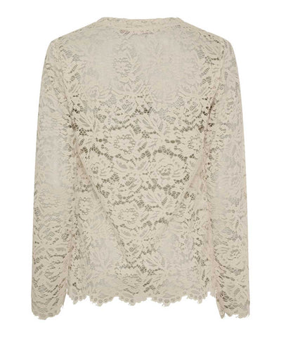 beige topp i spets baksida