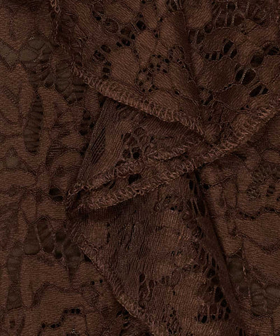 detaljer brun spetsblus