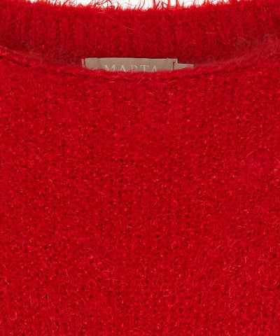 detaljer röd tröja