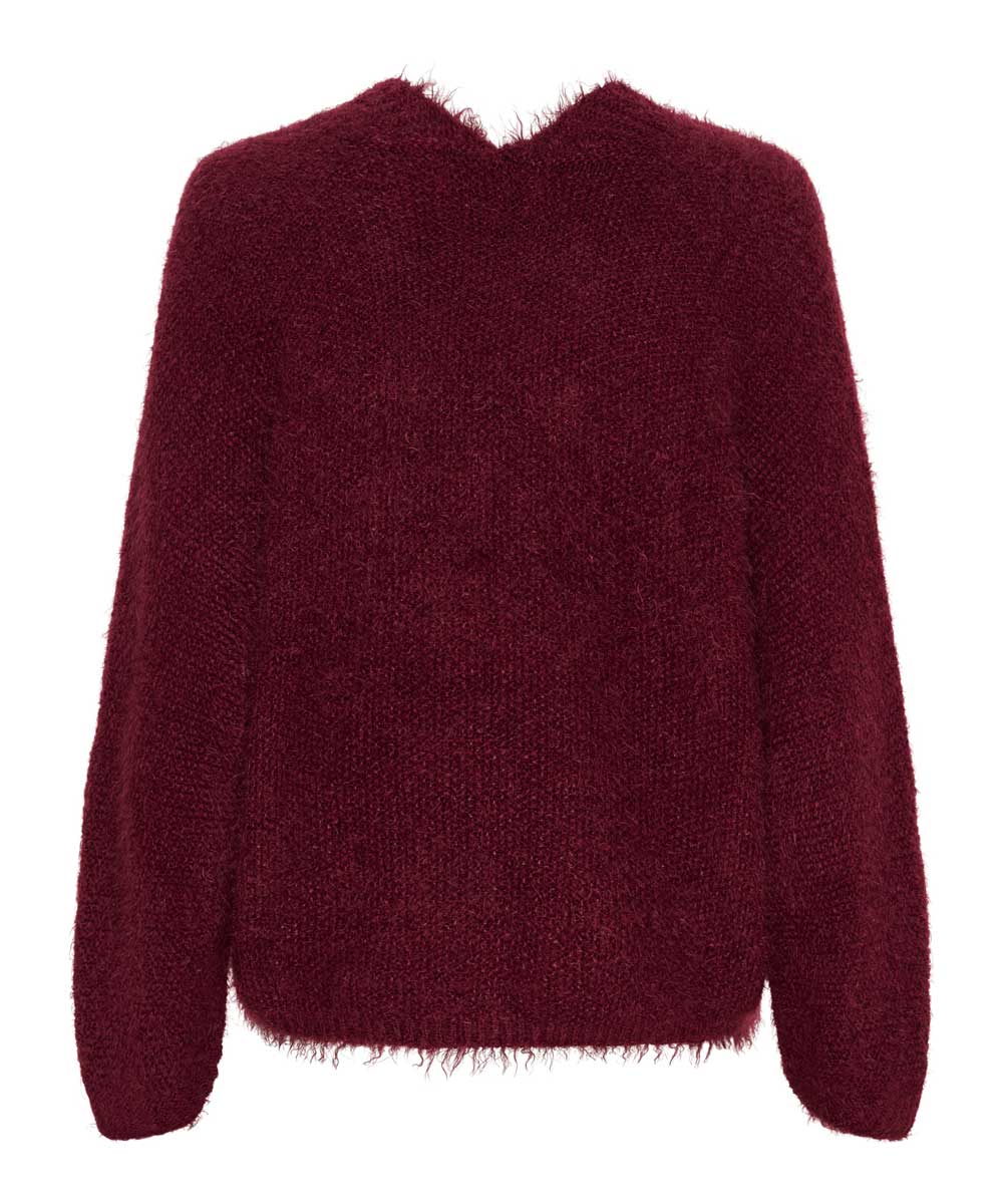 vinröd kofta baksida