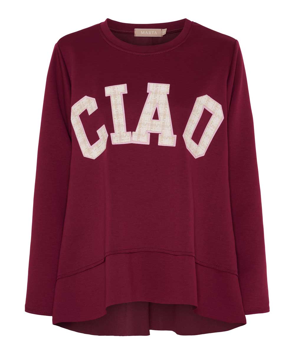 Vinröd sweatshirt