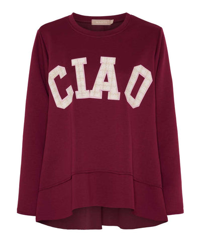 Vinröd sweatshirt