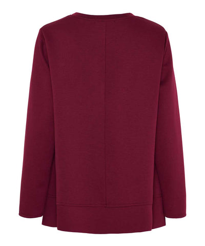 vinröd sweatshirt baksida