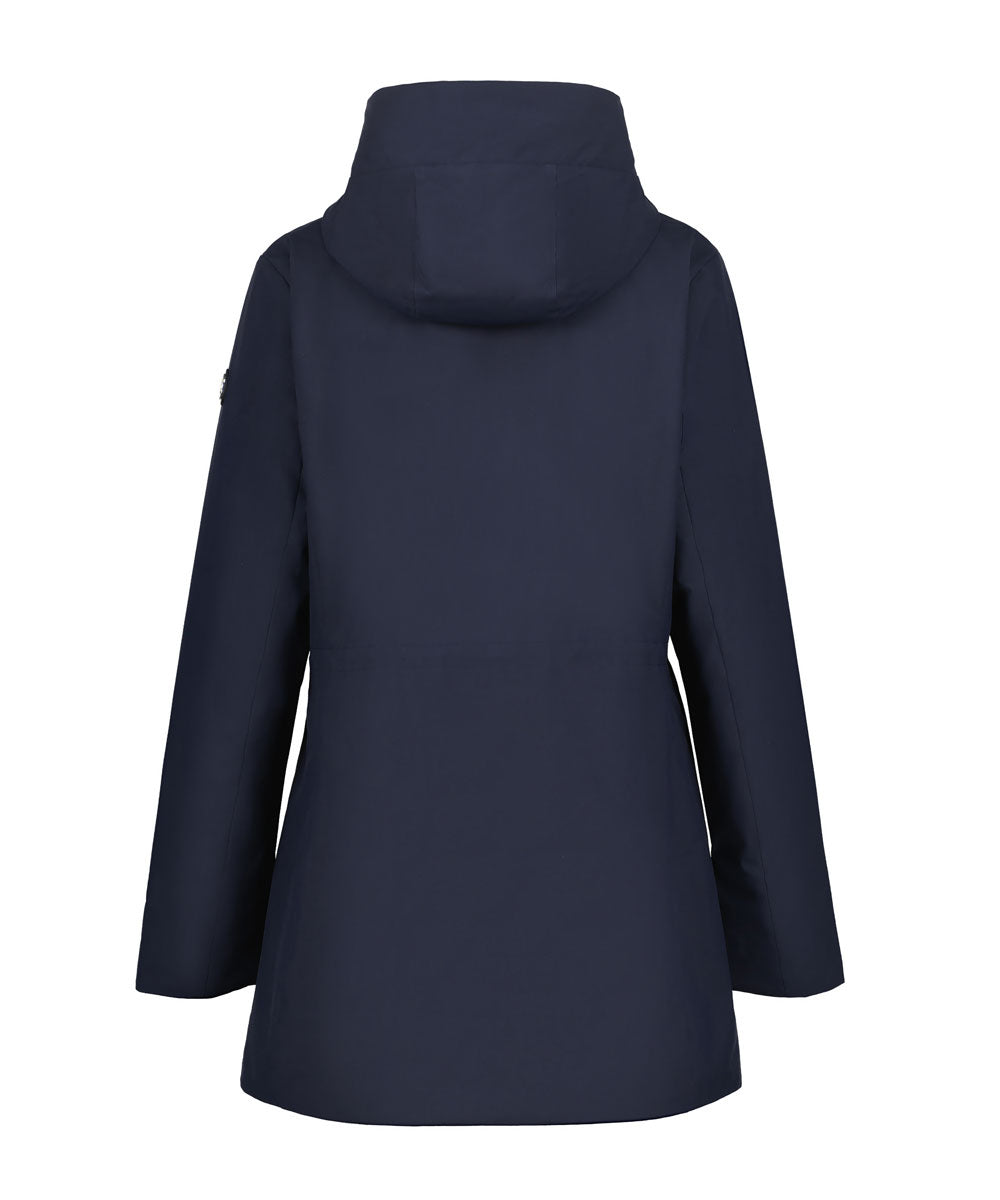 blå parkas baksida