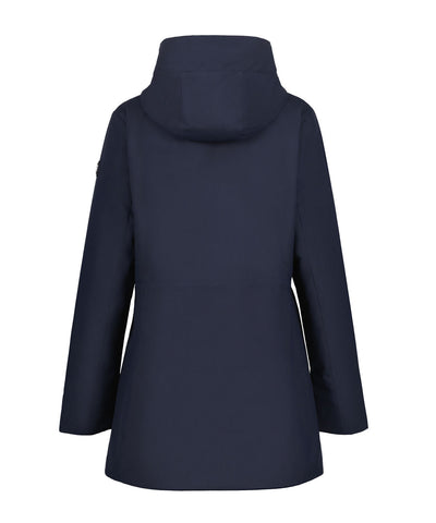 blå parkas baksida