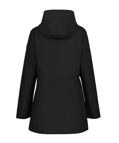svart parkas baksida