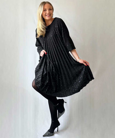 Svart klänning med glitter