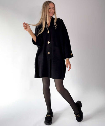 svart lång cardigan