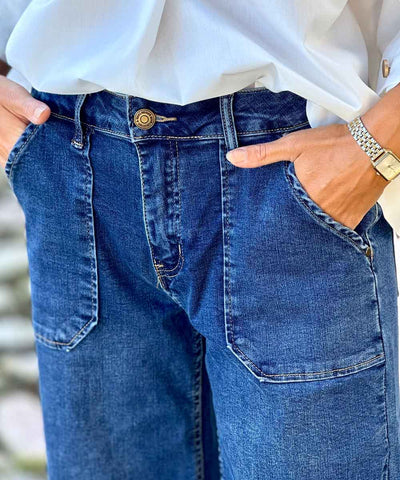 detaljer blå jeans