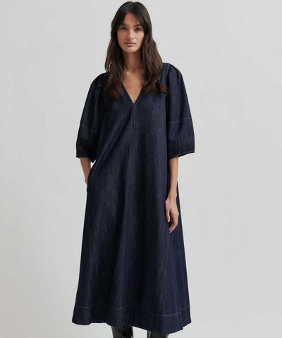 Jeansklänning med a-linje form