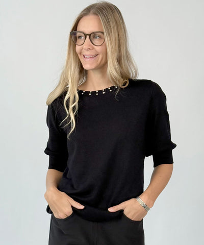 Svart kortärmad jumper