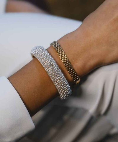 Guld armband med strass