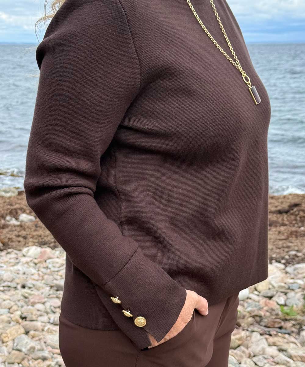 detaljer stickad tröja