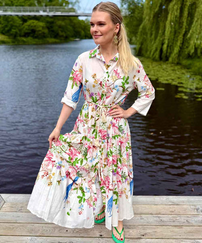 Skjortklänning med blommor