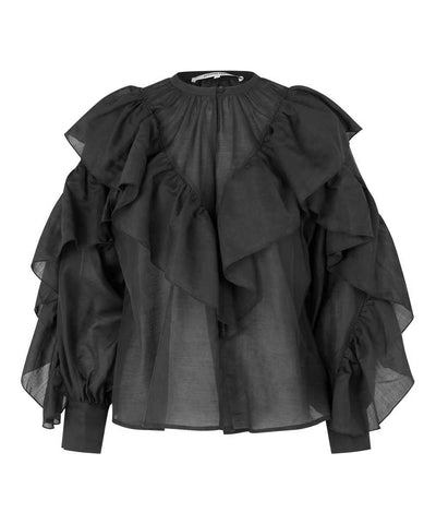 FRIA Frill Blus - Svart