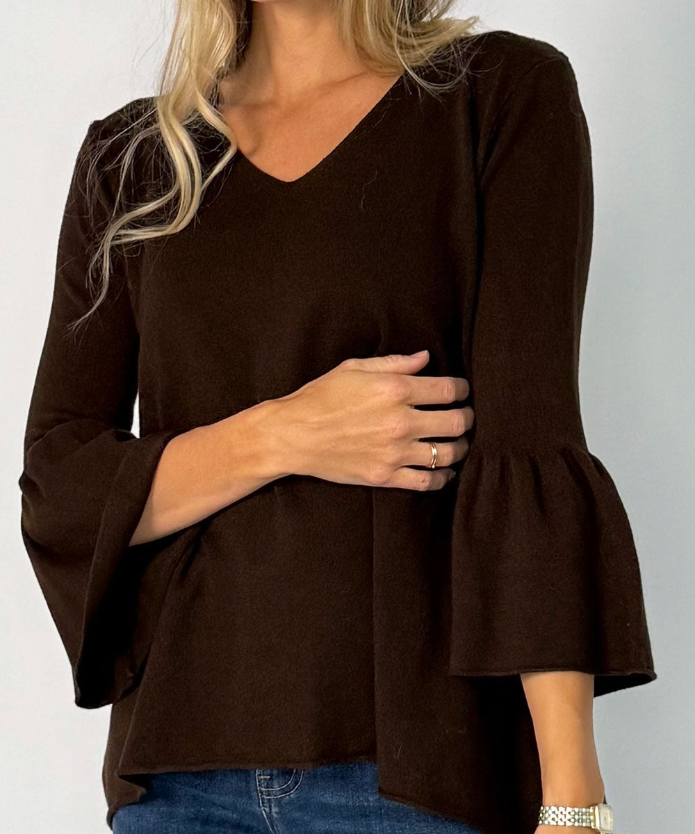 detaljer brun jumper