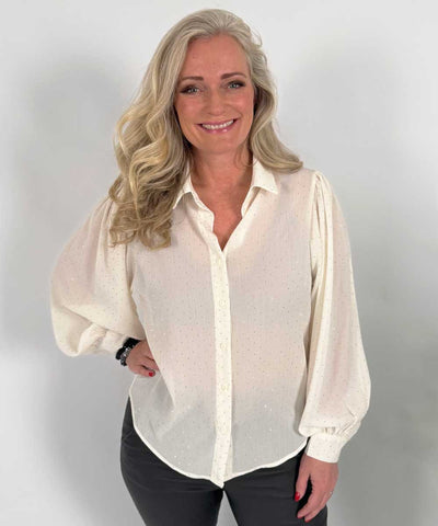 Offwhite glitter blus